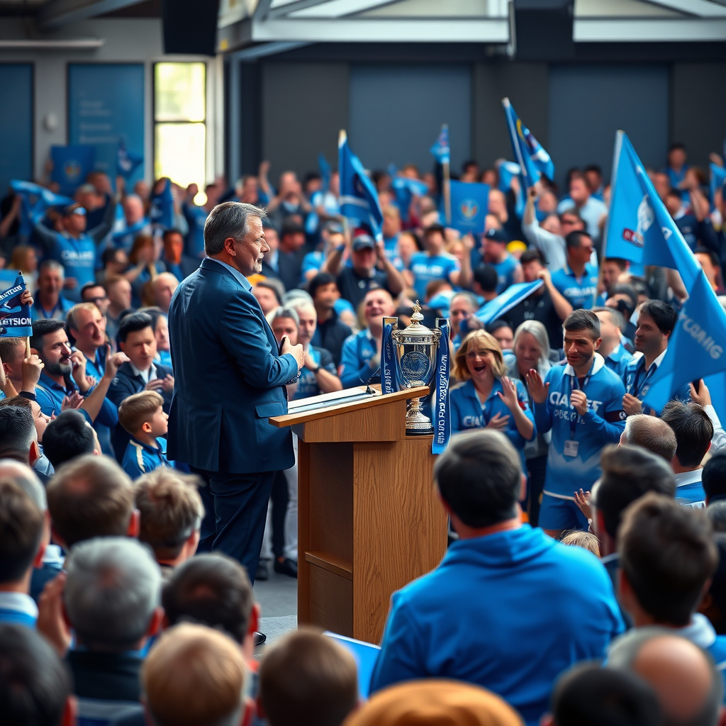 Doug King's brilliant 'we are back' message to Coventry City packed house